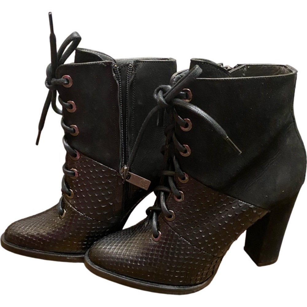 Franco Cuadra Python and velvet leather booties! Absolutely stunning! Brand new!